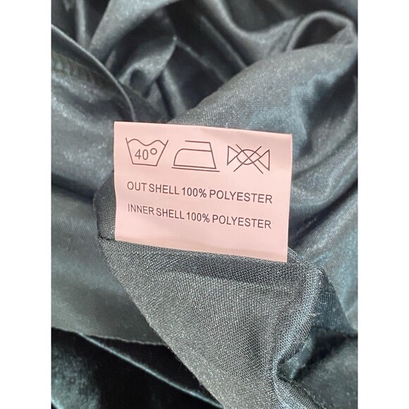 Revelry Size 6 Dawson Velvet Ruched Full Length Maxi Gown Emerald Green Dress - Picture 14 of 14